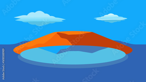 Discover the serene beauty of a perfectly still mirror like lake reflecting the surrounding landscape
