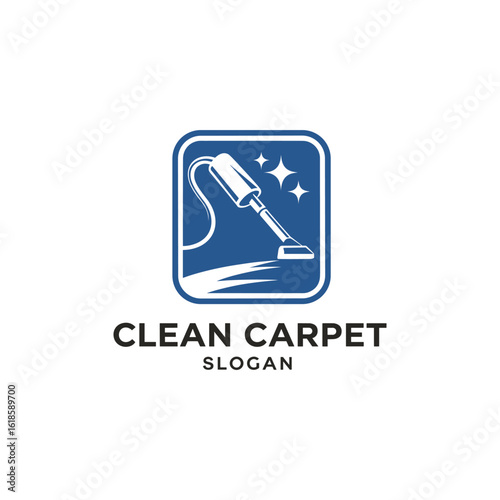 Clean carpet logo design template