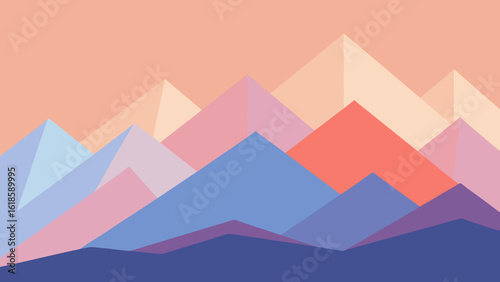 Observe the soft pastel colors of the Alpenglow on mountains creating a majestic scenic view