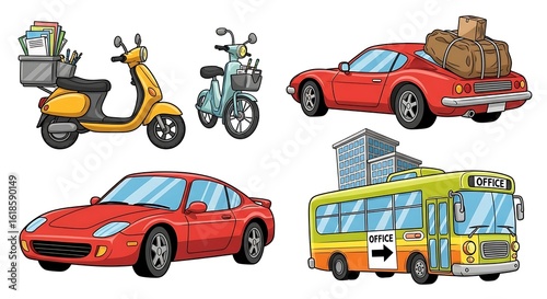 Recreational Facilities in Modern Office Vector Set – Fun and Wellness Activities for Employee Engagement