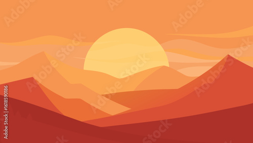 Immerse in the soft warm glow of the golden hour painting a breathtaking landscape with light