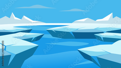Witness the stark beauty of a landscape featuring cracked jagged rock formations