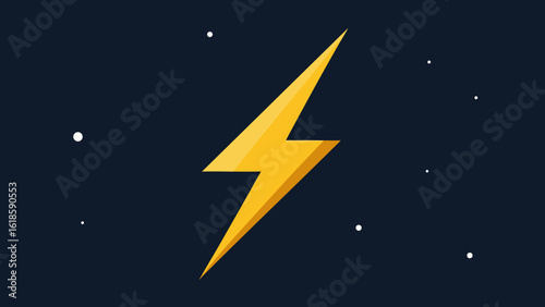 The Starkness of a Lightning Bolt in a Night Sky Storm