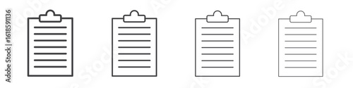 Summary icon. Thin line icon for website design and development, app development.