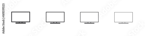 smart Television icon. Thin line icon for website design and development, app development.