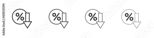 Percent down icon