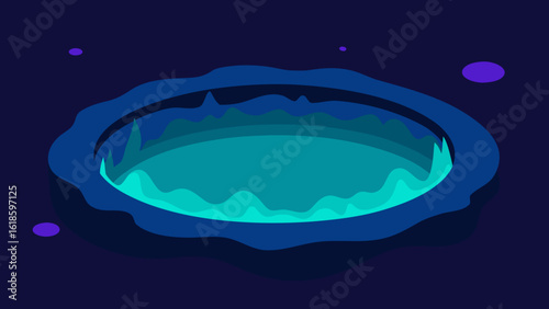 Witness the deep mysterious hues of a deep sea brine pool