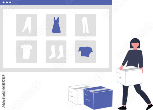 website shopping, e-commerce icon