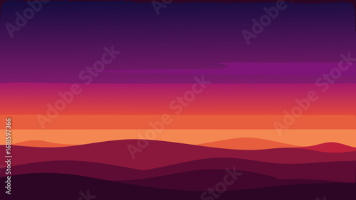 Witness the deep rich purple and orange of a twilight sky vibrant