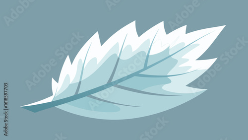 Witness the delicate pattern of frost on a fallen leaf winter art