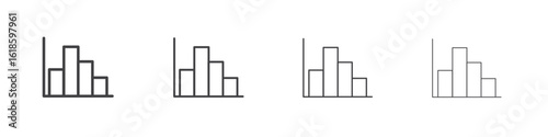 Chart histogram icon