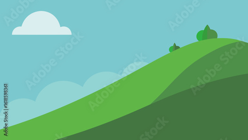 Experience the gentle slope of a verdant empty hillside serene nature
