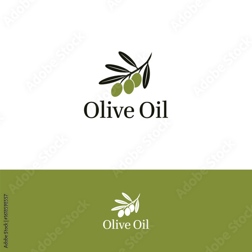 Olive oil logo design template