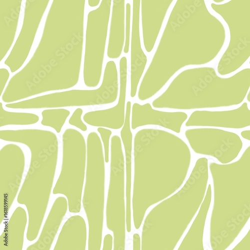 Seamless Abstract Organic Pattern – Soft Green Natural Texture for Modern Designs 