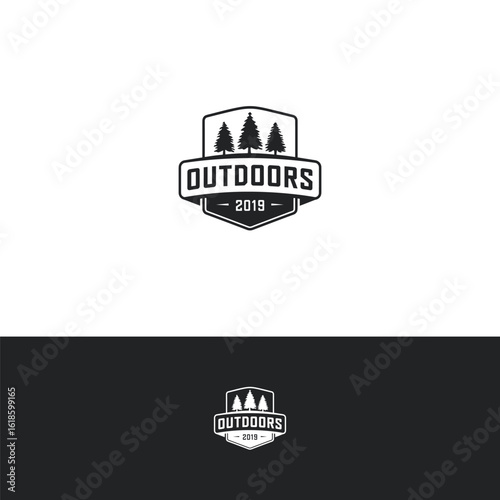 Outdoor vector logo design template