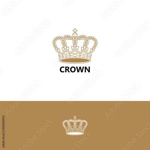 Crown vector logo design template