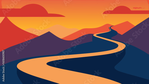 Challenging Aerial View of a Mountain Road with Tight Switchbacks