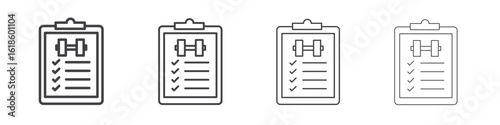 Fitness plan icon