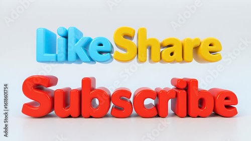 Like and Subscribe End Screen Animation Video