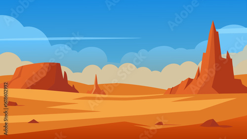 Wide Open Expanse of a Rocky Desert Landscape with Arid Terrain