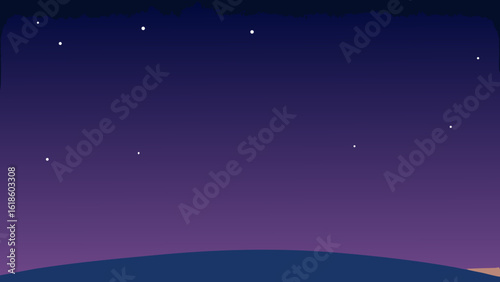 Wide Open Sky with the Faint Band of the Milky Way Galaxy