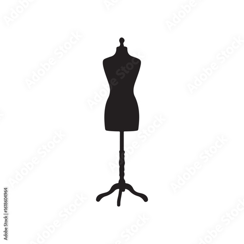 Mannequin silhouette vector flat illustration design on white background