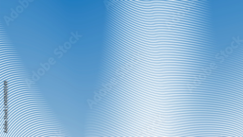 Blue Sky Stripes Wavy Line Abstract Background for Modern Web Design, Digital Art, and UI Presentation