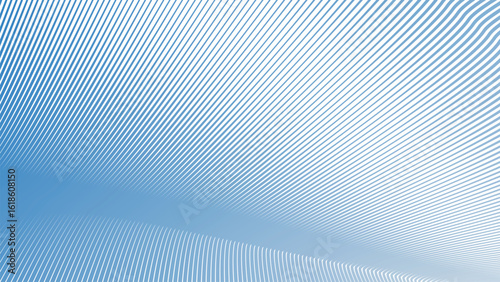 Blue Sky Stripes Wavy Line Abstract Background for Modern Web Design, Digital Art, and UI Presentation