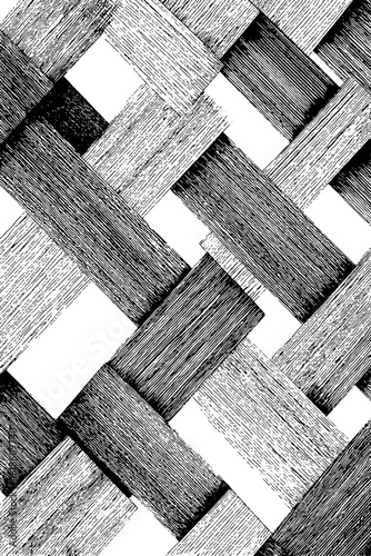 Abstract woven fabric bands frame - geometric pattern design for decorative projects