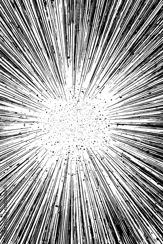 Fototapeta premium Abstract black and white exploding sparks pattern for dynamic background design