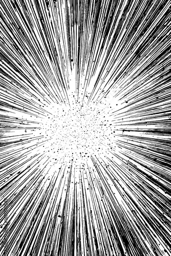 Abstract black and white exploding sparks pattern for dynamic background design
