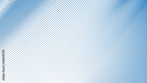 Blue Sky Stripes Wavy Line Abstract Background for Modern Web Design, Digital Art, and UI Presentation