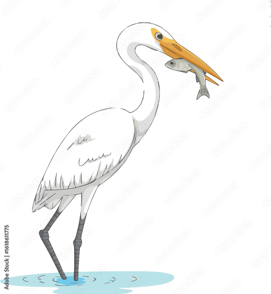 Obraz premium heron on the beach