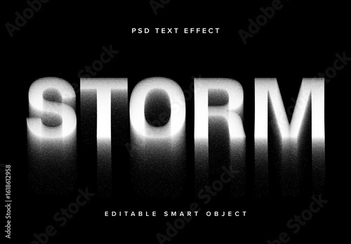 Warped Photocopy Text Effect Mockup