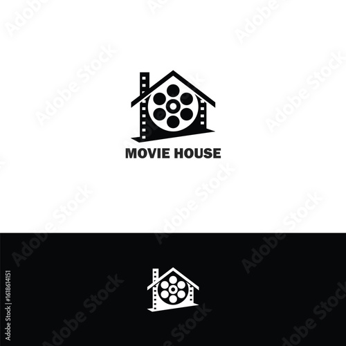 Movie house logo design template