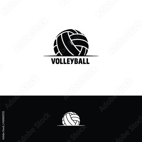 Volley ball logo design template