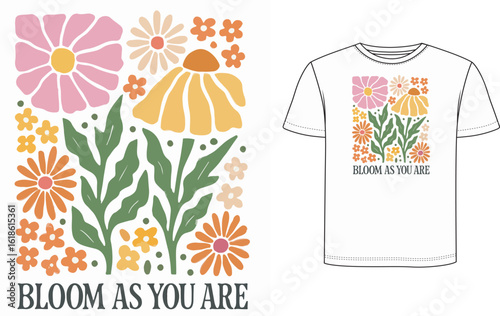 t shirt design with flowers