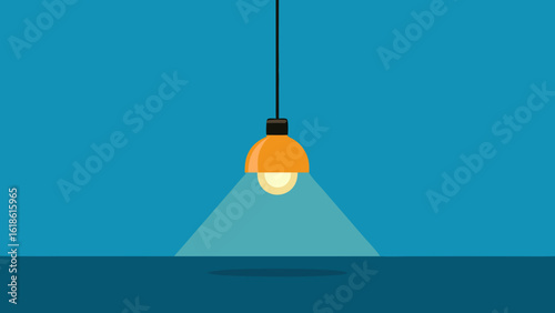 Industrial Single Hanging Edison Bulb Illuminating Room Center