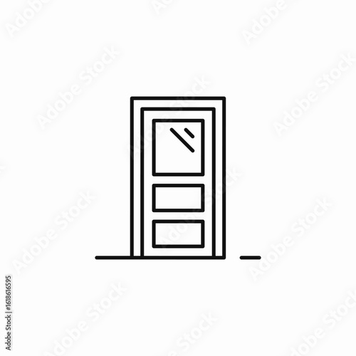 modern interior door icon sign vector