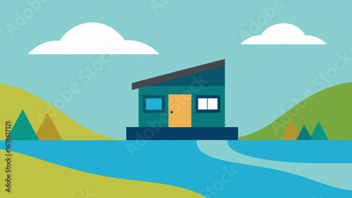 Elegant Small House by River with Modern Minimalist Design Architecture