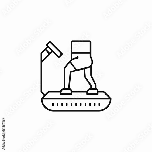 stepper machine workout icon sign vector