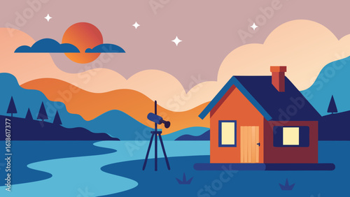 Charming Small House by River with Telescope for Stargazing Nights