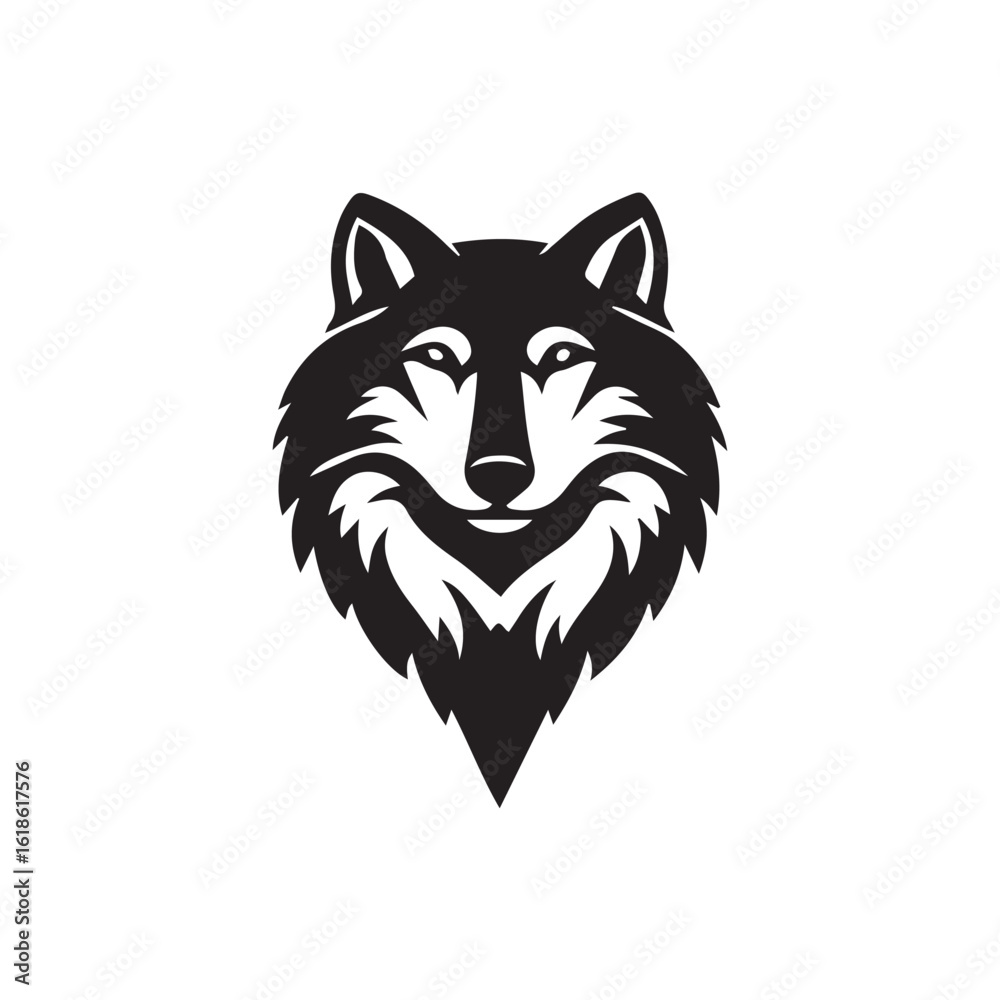 Fototapeta premium wolf head vector illustration