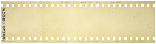 35 mm filmstrip with analog film burn effect, film noise texture and background, old film frame from analog retro film roll, photo texture with grain and scratches for vintage effect with damaged film
