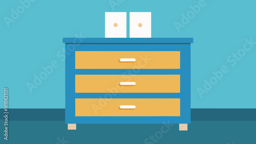Organized empty set of drawers in a bedroom clean storage solution
