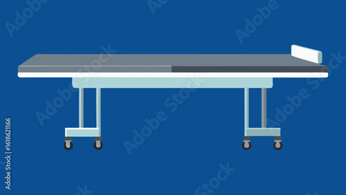 Sterile empty stainless steel operating room table medical equipment