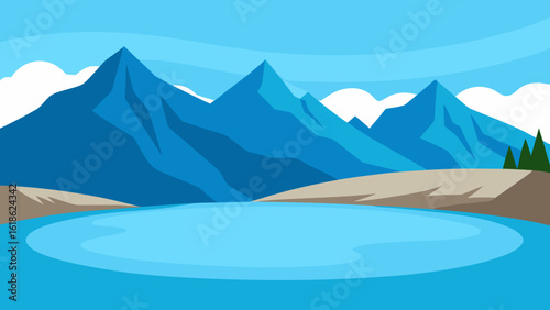 Pristine High Altitude Lake Crystal Clear and Perfectly Still