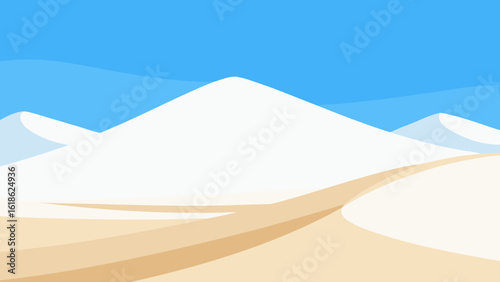 Stunning Landscape of Pure White Gypsum Sand Dunes