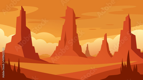 Stunning Landscape of Towering Eroded Hoodoo Formations and Spires