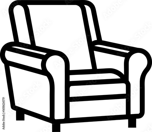Reclining Armchair Furniture Outline